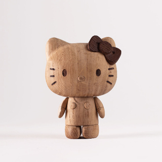 丹麥Boyhood 凱蒂貓Hello Kitty造型橡木擺飾