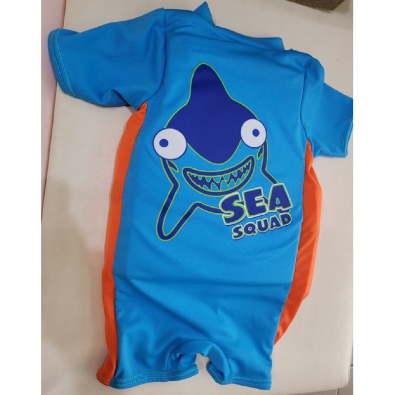 二手SPEEDO 一件式兒童泳衣浮力衣UPF50+防曬布料