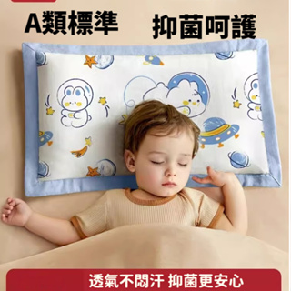 兒童枕頭 夏季透氣1歲 寶寶2歲 嬰兒枕3個月到6歲以上 枕套一體款 幼兒園專用 夏天冰涼 枕頭