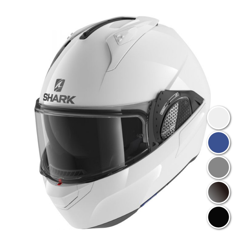 安信 | SHARK 安全帽 EVO-GT BLANK 素色 可掀式 可樂帽 內墨片 下巴可掀 新款 低風切聲