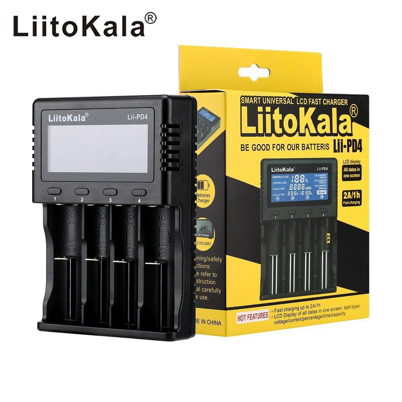 《台灣現貨》電池充電器 可檢測電池容量 充電電池充電器 鋰電池 鎳鋅  LiitoKala 18650充電器