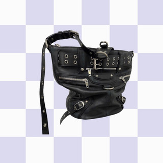 SAUVAGES leather buckle crossbody bag 皮革側背包