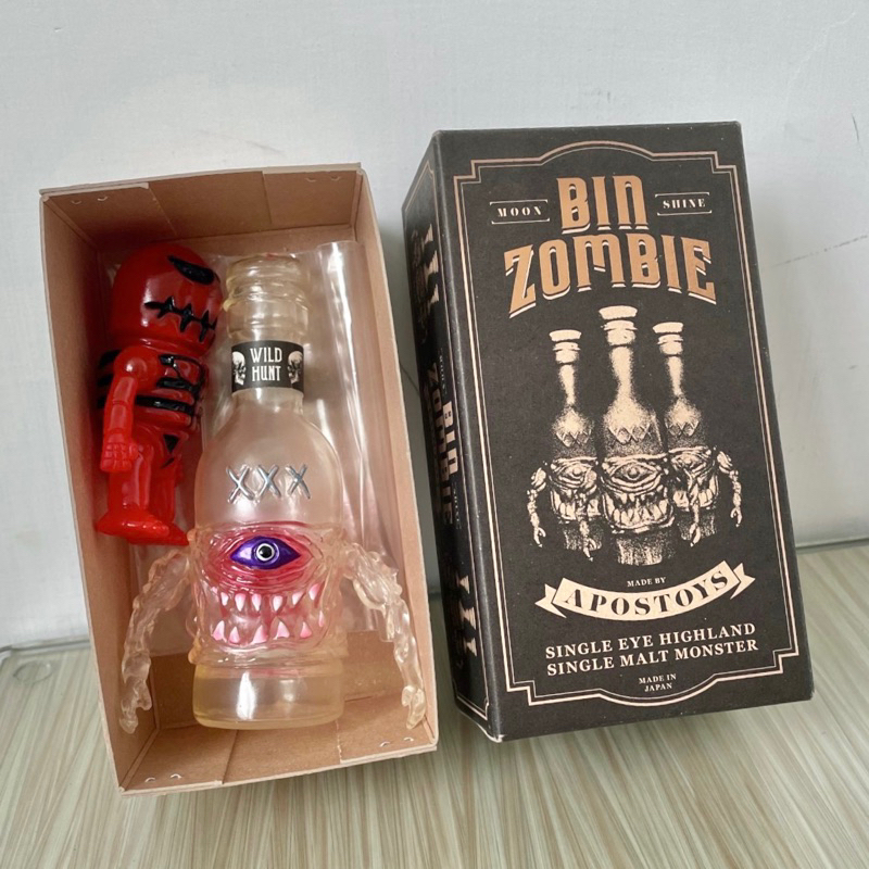 AposToys 酒瓶怪 &amp; 骷髏 Bin Zomble 軟膠 設計師玩具