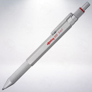 德國 洛登 紅環 rOtring 600 3-in-1 複合型筆記具: 銀色/Silver