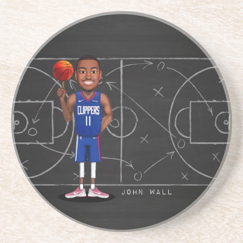 John Wall 小強 NBA球星陶瓷吸水杯墊 - 插畫家限定版B