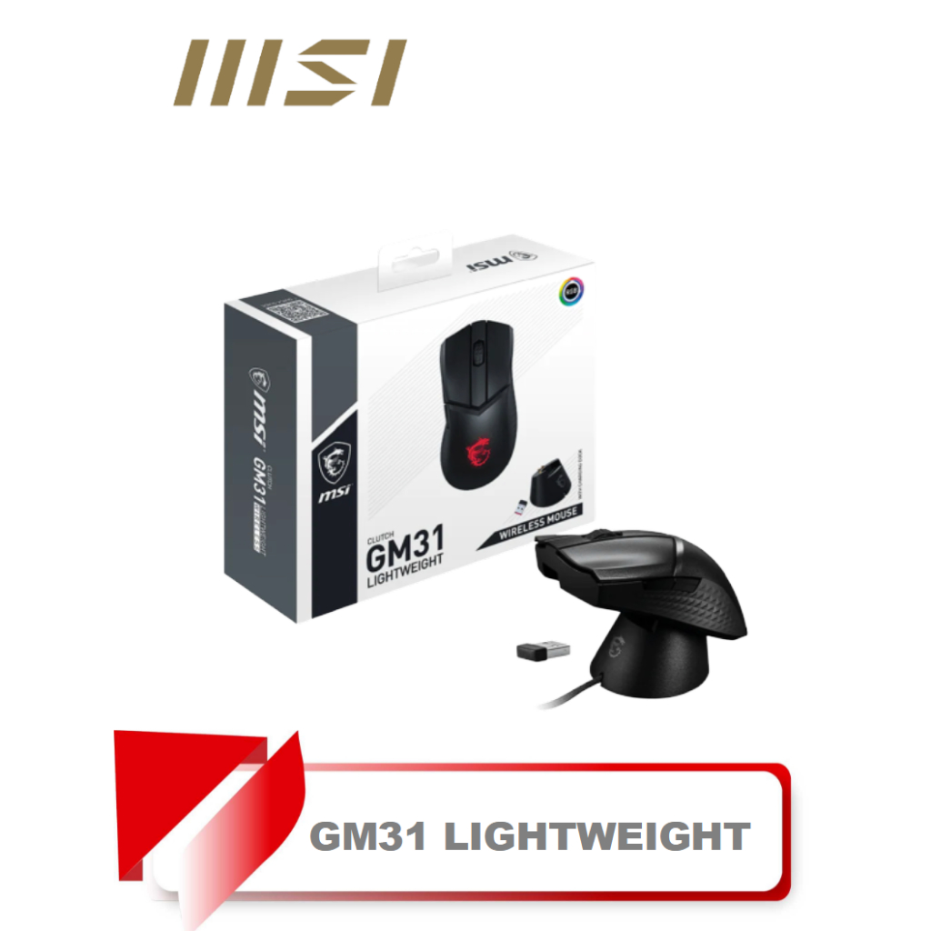 【TN STAR】MSI 微星 Clutch GM31 LIGHTWEIGHT WIRELESS無線電競滑鼠/有線滑鼠
