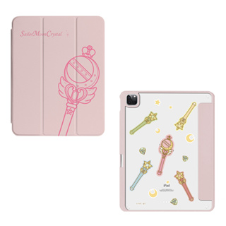 【TOYSELECT】美少女戰士Crystal粉紅月亮權杖iPad三折保護殼