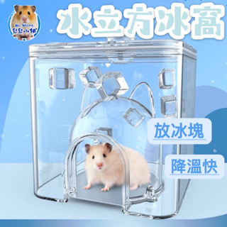 【臺灣現貨免運】水立方倉鼠降溫冰屋 倉鼠散熱散熱屋倉鼠冰屋 金絲熊降溫屋 小寵物降溫神器