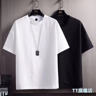 TT旗艦店 M~5XL 冰絲t恤男 短袖衣服 小版男裝 修身上衣 涼感衣 透氣 速乾衣 情侶 五分袖 短t 運動上衣
