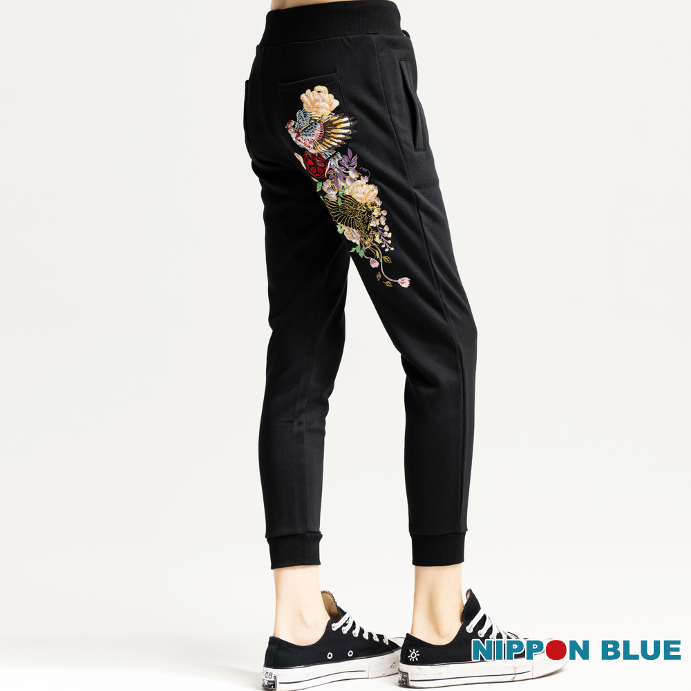 BLUE WAY 日本藍 - 女款 運動褲 金標相思鳥女款針織長褲