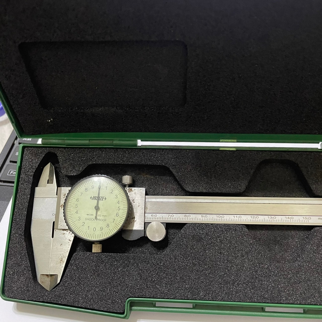 [沐沐屋] 瑞士 TESA 解析度0.02 150mm 6吋附錶型游標卡尺 錶型卡尺 深度卡尺 6吋卡尺 附表卡尺