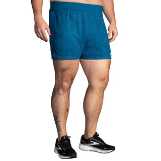【BROOKS】男 Sherpa 5吋慢跑短褲 海藍/巖紋(211332485)