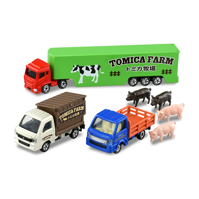 【阿文黏土】《現貨》TOMICA 多美 FARM 牧場組 豬車 載豬車 動物搬運車 長車 3台一組 盒裝組 SET
