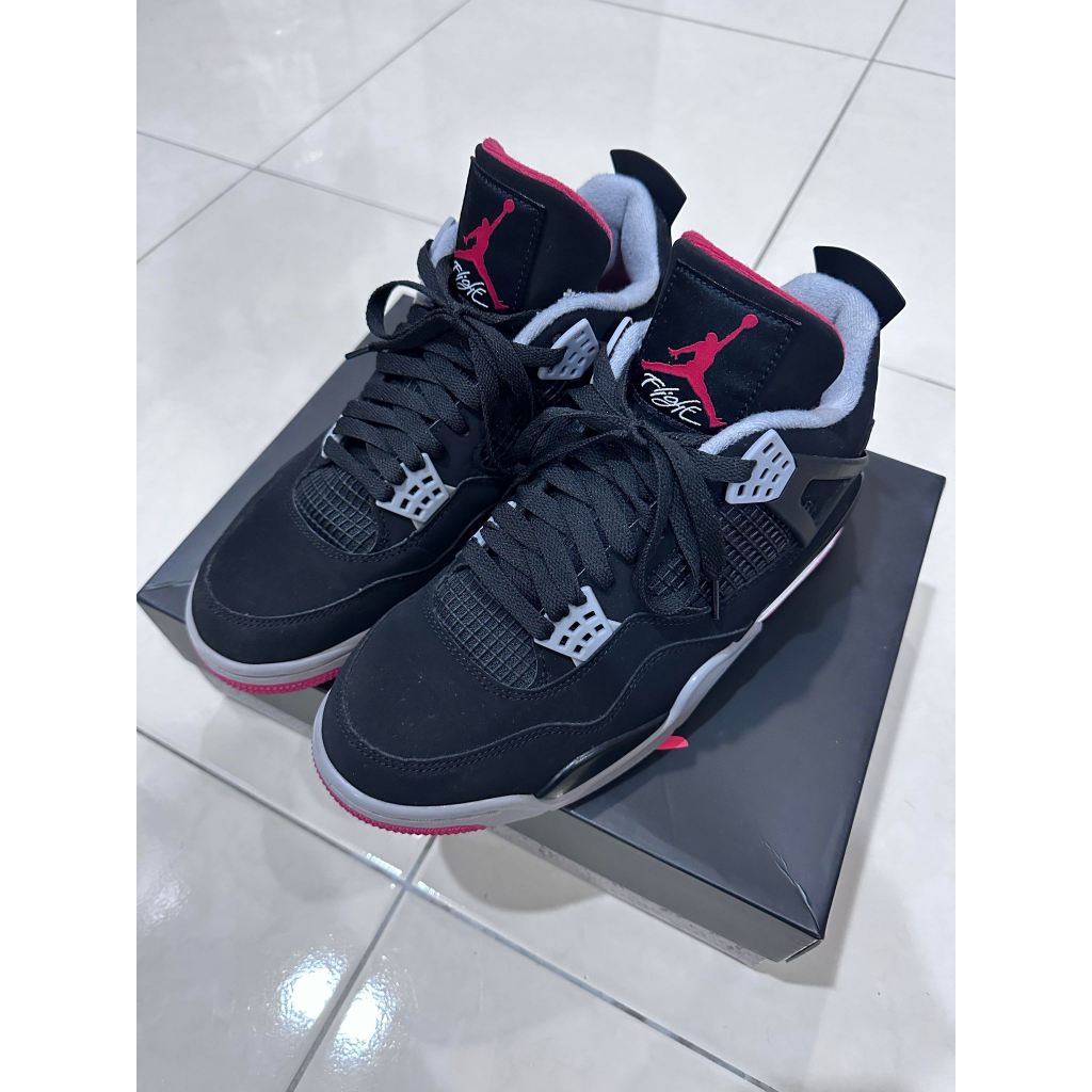 二手 Air Jordan 4 retro bred 喬丹 紅黑 NIKE