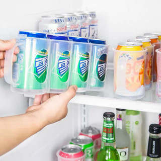 冰箱飲料罐收納架.啤酒可樂雪碧鋁鐵罐收納.整理置物架