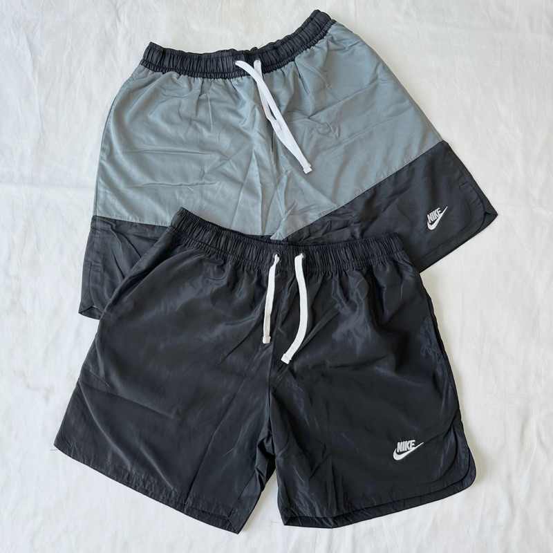 現貨 Nike新款拼色/素色 刺繡小標 尼龍短褲 海灘褲
