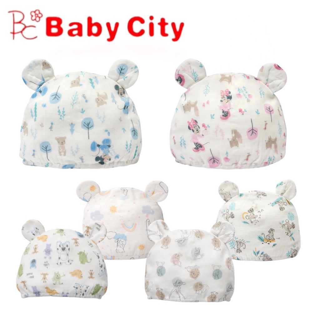 【Baby City娃娃城】迪士尼系列 紗布嬰兒帽｜亮童寶貝