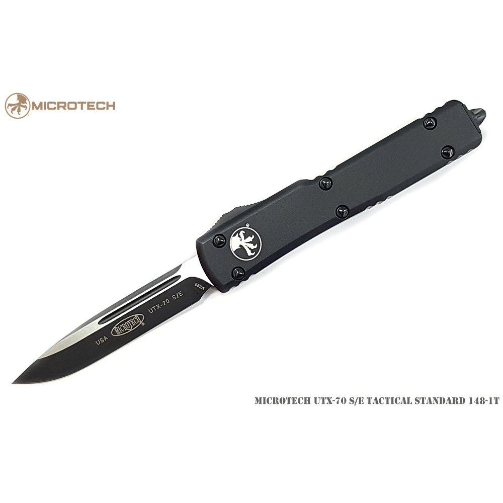 【瑞棋精品名刀】Microtech 148-1T UTX70 S/E 黑鋁柄mini戰術彈簧刀 $13750