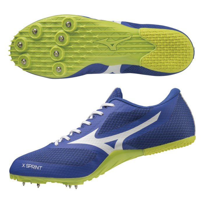 棒球世界全新MIZUNO 美津濃 X FIRST 短距離 田徑釘鞋(U1GA232408)附7mm尖釘.鞋袋特價