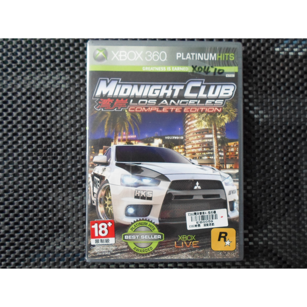 XBOX360 灣岸 4：洛杉磯 Midnight Club: Los Angeles完全版