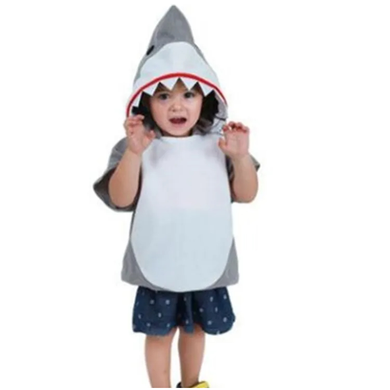 ✨✨兒童動物衣服卡通人偶鯊魚cos服鯊魚服裝演出服海底世界角色扮演 鯊魚服