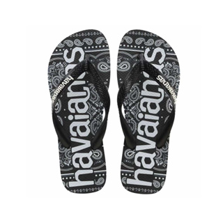 HAVAIANAS 哈瓦仕 TOP LOGOMANIA 黑 變形蟲 人字拖 夾腳拖 中性 4148449-0090U