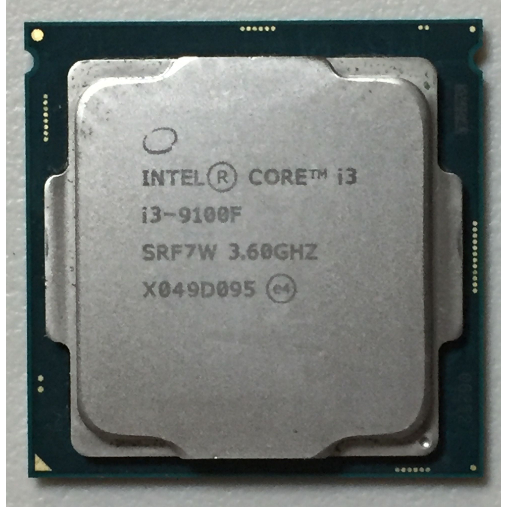 售 Intel 9代CPU i3-9100f 無內顯 4核4緒 (保固至2024-03-10)(送風扇) #A