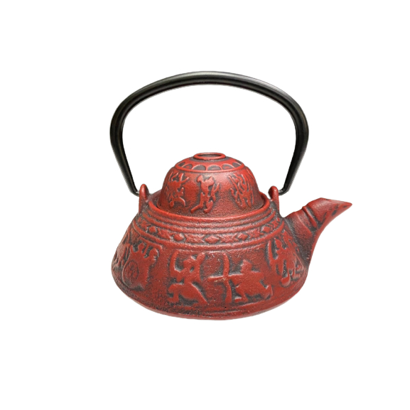 【知久道具屋】土瓶蒸 鑄鐵紅色土瓶蒸 日式 料理 湯碗 湯鍋 茶具 茶壺