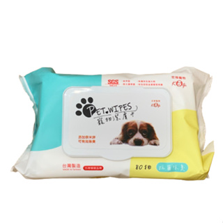 宏瑋寵物潔膚濕紙巾80抽 抗菌除臭 貓狗通用 台灣製造