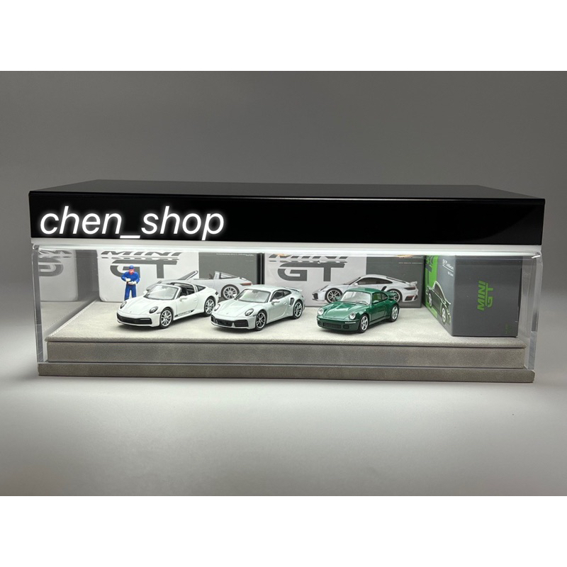 《Chen Shop》1:64汽車模型 展示盒 6車位 透明壓克力一體防塵罩minigt tomica 適用 LED燈版