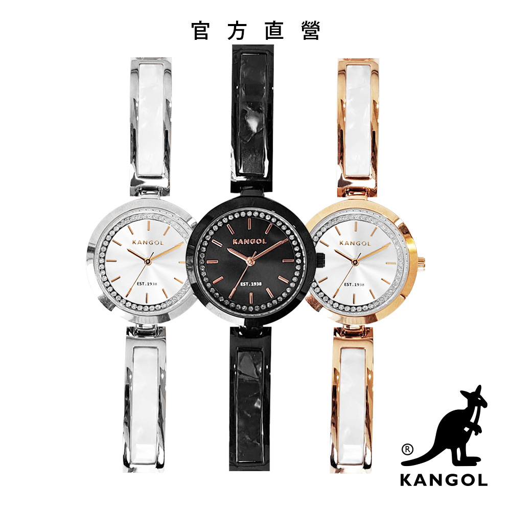 【KANGOL】英國袋鼠 奢華大理石紋晶鑽錶 / 手錶 / 腕錶 (三款可選) KG73330