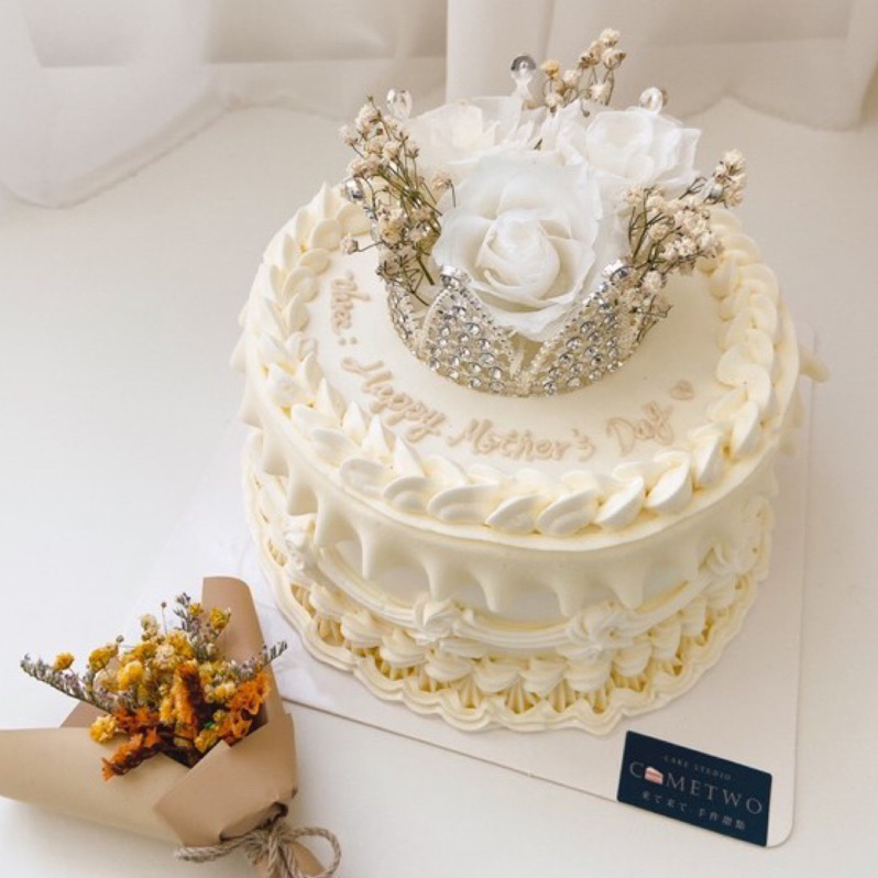 [COMETWO] 情人節 皇冠蛋糕 永生花蛋糕 造型蛋糕 生日蛋糕 客製蛋糕 台中蛋糕 限自取