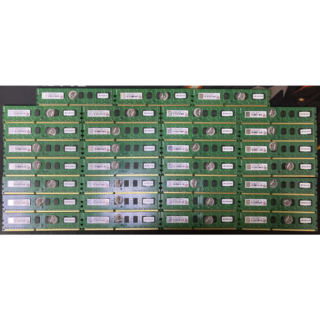 創見 二手 4G DDR3 1333 &amp; 4G DDR3-1333 雙面 桌上型記憶體 個人保固 3 天 ~ 人損不保