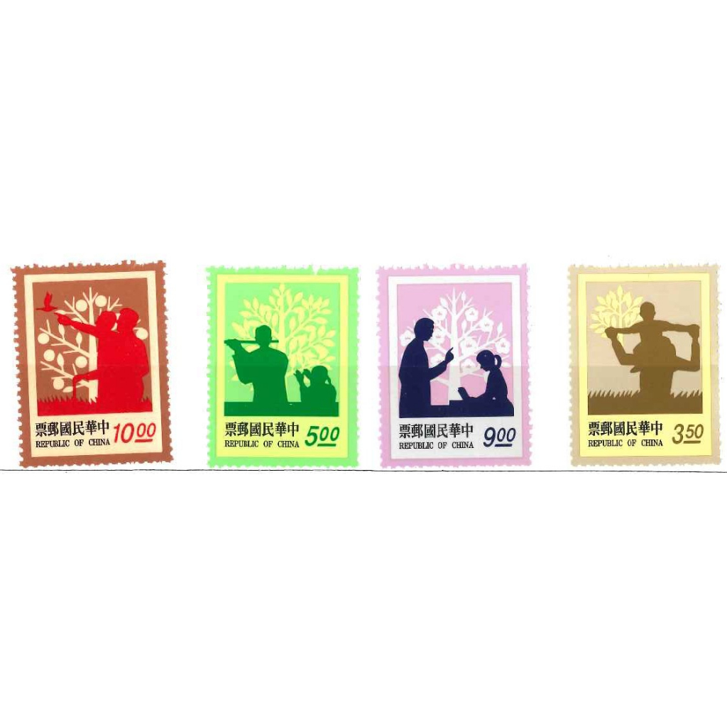 台灣郵票 春夏秋冬郵票 未蓋郵戳 年代久遠具收藏價值 一組4張不分售