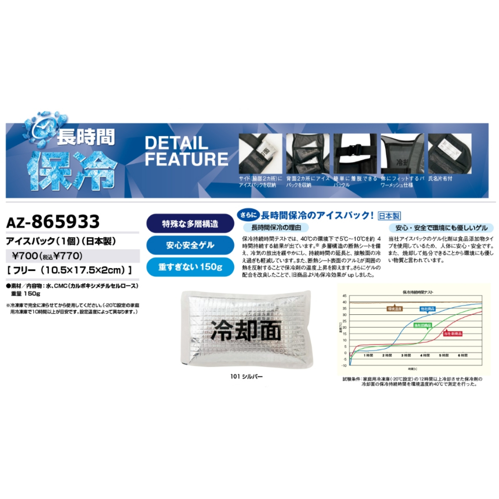 🇯🇵日本 日本製 保冷劑 保冰劑 空調服 冷感背心用 BURTLE可用