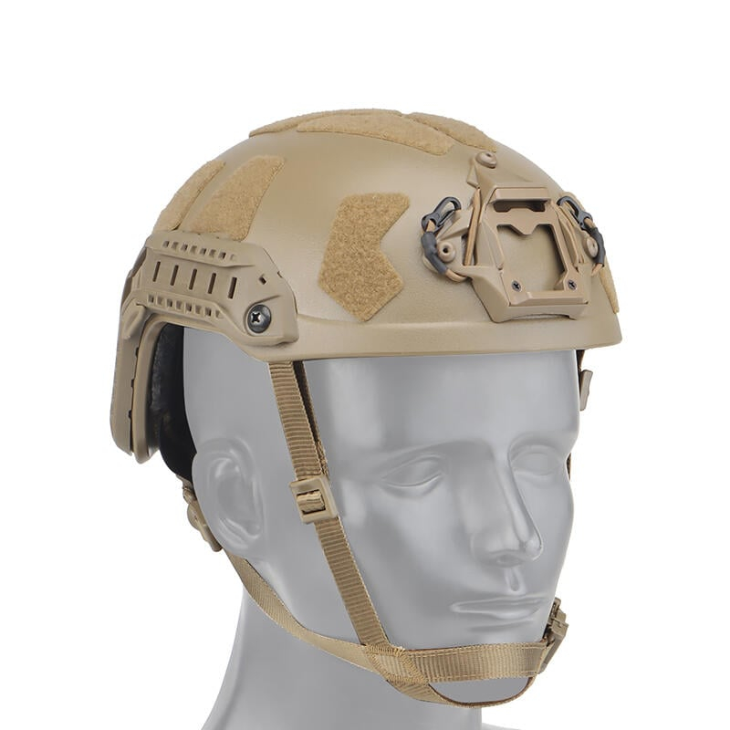 2館 生存遊戲 SF 全防護 戰術頭盔 II 沙 ( 軍用生存遊戲警察軍人士兵鋼盔頭盔安全帽護具海豹運動自行車滑板