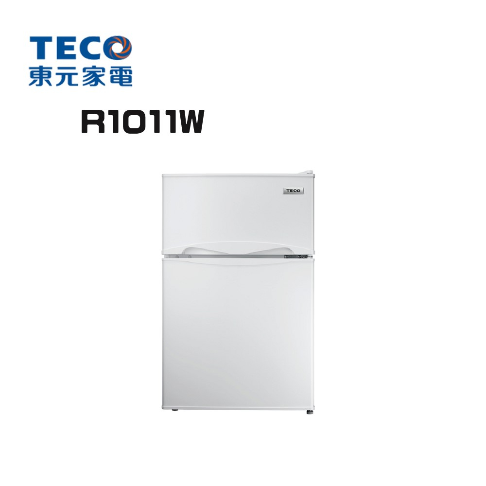 ✿聊聊最便宜✿全台配裝✿全新未拆箱 R1011W【TECO東元】101公升一級能效 定頻右開雙門冰箱