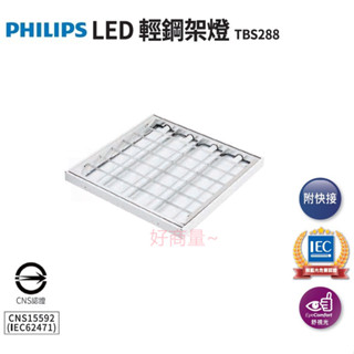 好商量~PHILIPS 飛利浦 LED 38W 輕鋼架燈TBS288 G2 附快接 辦公室燈具 偏遠地區不送