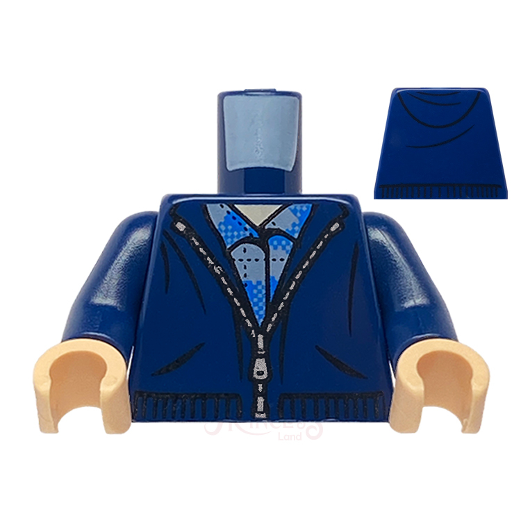 公主樂糕殿 LEGO 樂高 75955 哈利波特 身體 外套 連帽 格子襯衫 深藍色 973pb3217c01 A187