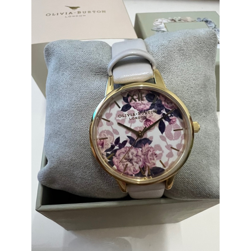 Olivia burton紫色花園手錶（全新含運）台北捷運路線可面交