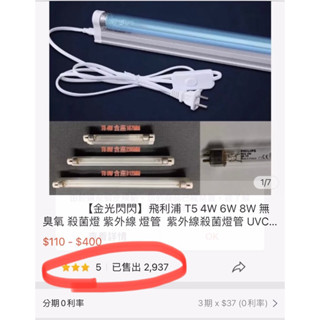 金光閃閃 飛利浦 波蘭製 殺菌燈 紫外線殺菌燈管 UVC 254NM T5 4W 6W 8W 110V 殺菌 燈具 燈管