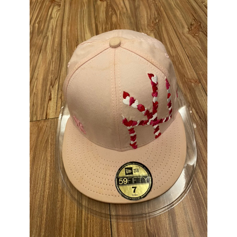 NEW ERA 59FIFTY 板帽 有瑕如圖 全封式版帽 尺寸7（55.8cm）洋基帽 棒球帽 鴨舌帽 送透明收納帽盒