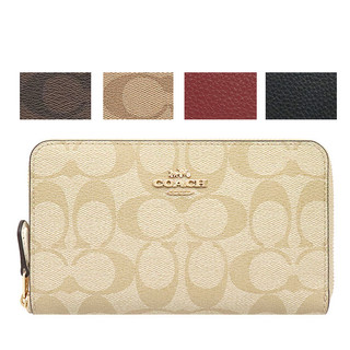 COACH 經典C logo老花拉鍊中夾 荔枝紋真皮拉鍊中夾 中夾 皮夾 錢包 88913 C4124 顏色任選(現貨)
