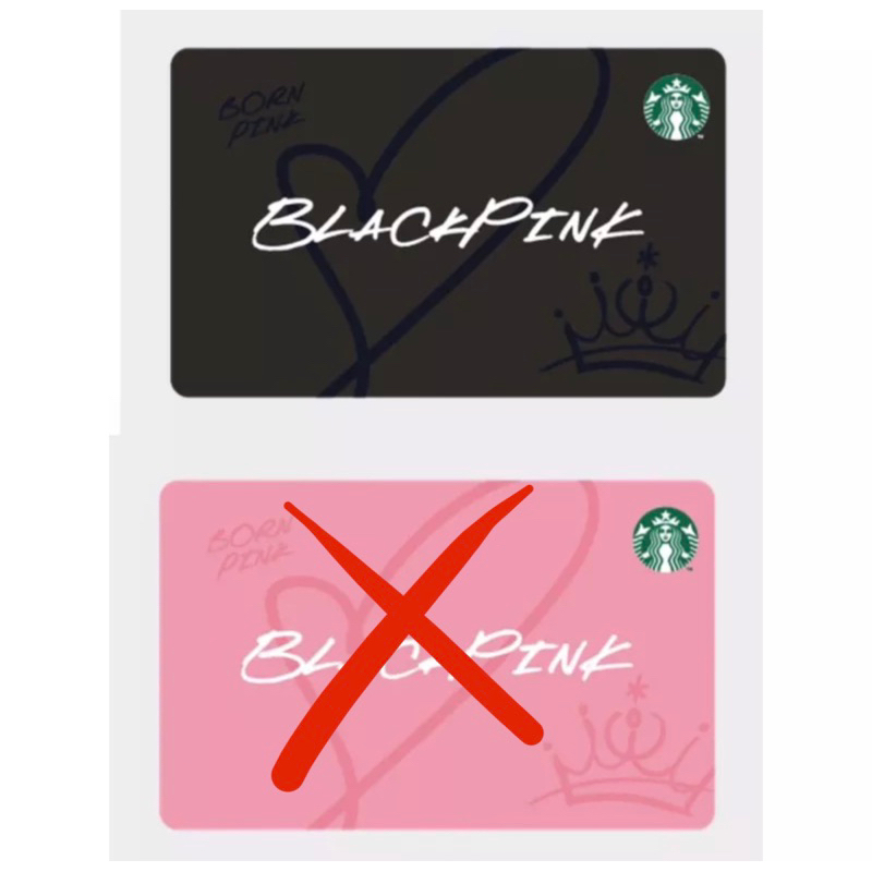 Blackpink Starbucks 星巴克 聯名款 隨行卡-黑 紙袋（現貨）