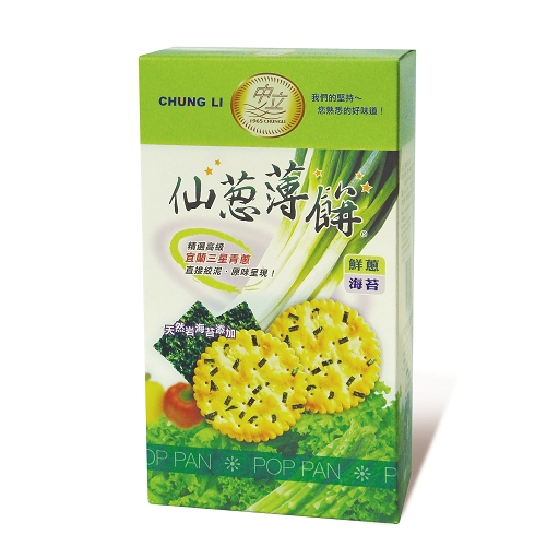 【東洋果子店】《台味》中立餅乾-仙蔥薄餅(186g) ．4710162000317．台灣製造