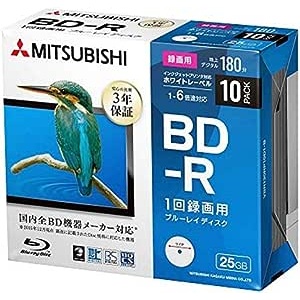 MITSUBISHI三菱 藍光 BD-R 25GB 6X 10片裝 1-6 倍速 25GB