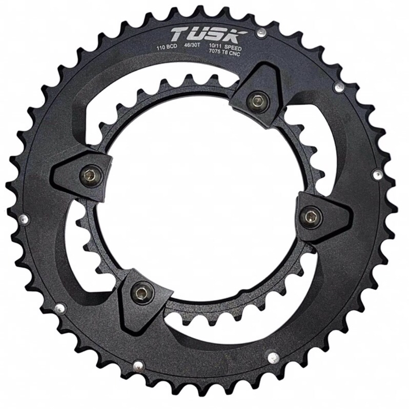 TUSK Shimano 11速公路車大盤改裝超壓縮齒片組 46-30T 48-32T