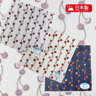 ♡狸貓Zakka日本百貨♡ 日本製 100% 棉 純棉 六重紗手帕 口水巾 櫻桃