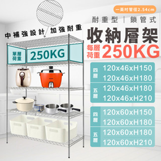 【免運】耐重收納層架 任選尺寸 荷重250KG ｜廚房架 架子 工廠鐵架 鐵力士架 鐵架 波浪架 層架 置物架 收納架