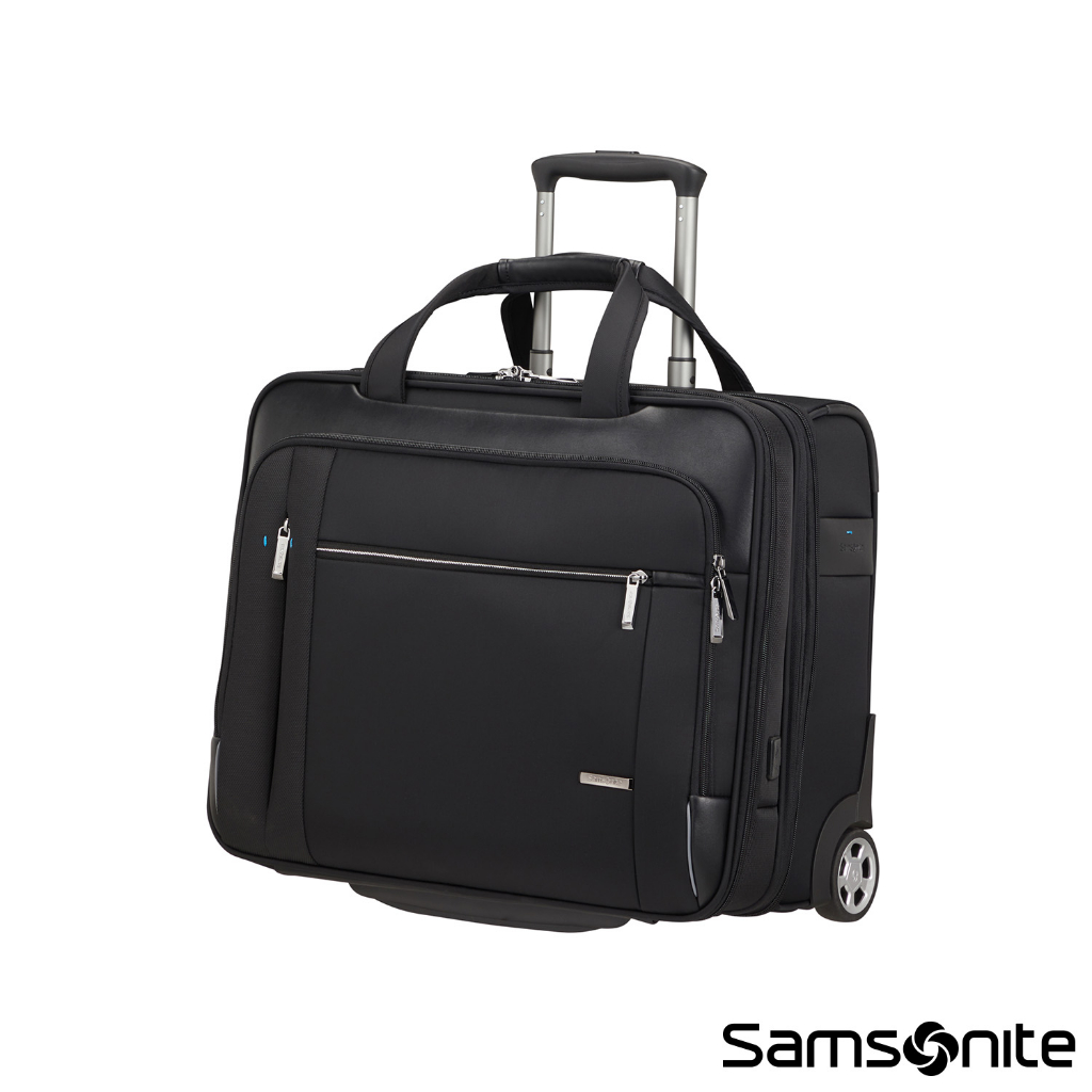Samsonite新秀麗 SPECTROLITE 3.0商務防潑水布面筆電行動辦公室/登機箱/機長箱17.3吋(黑色)